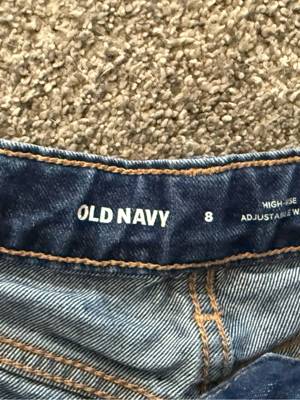 Girls Old Navy dark denim cutoff shorts size 8
